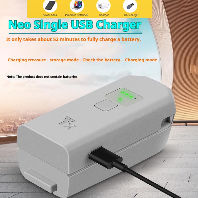 Drone Battery Bag - Dji Neoドローン用双方向USBバッテリー充電器、急速充電、タイプCケーブル、アクセサリー