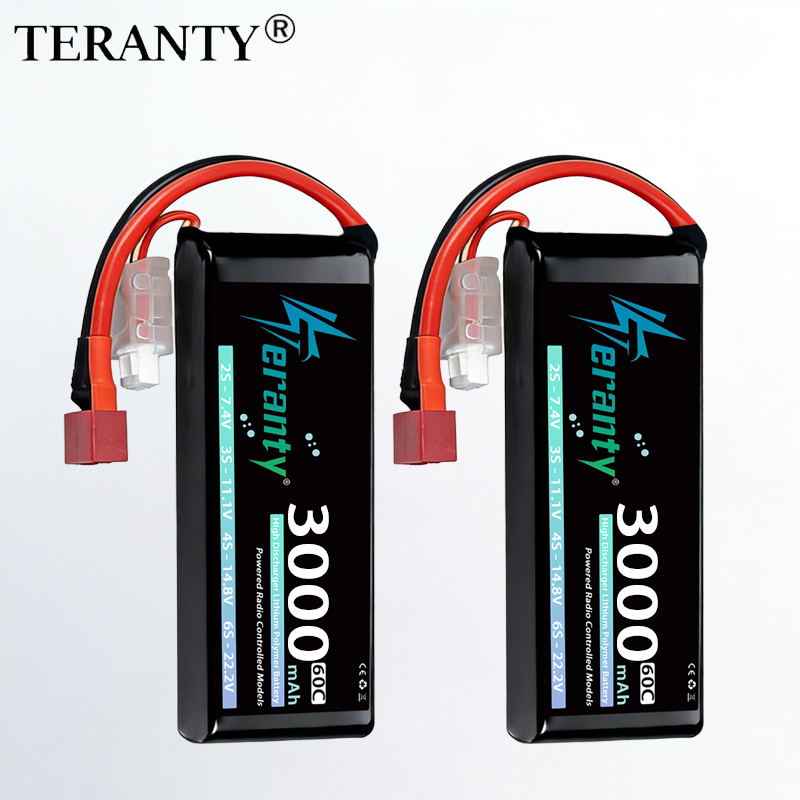 Drone Battery Lipo - TERANTY 2S 3000mAhリポバッテリー 7.4V 60C 7.6V