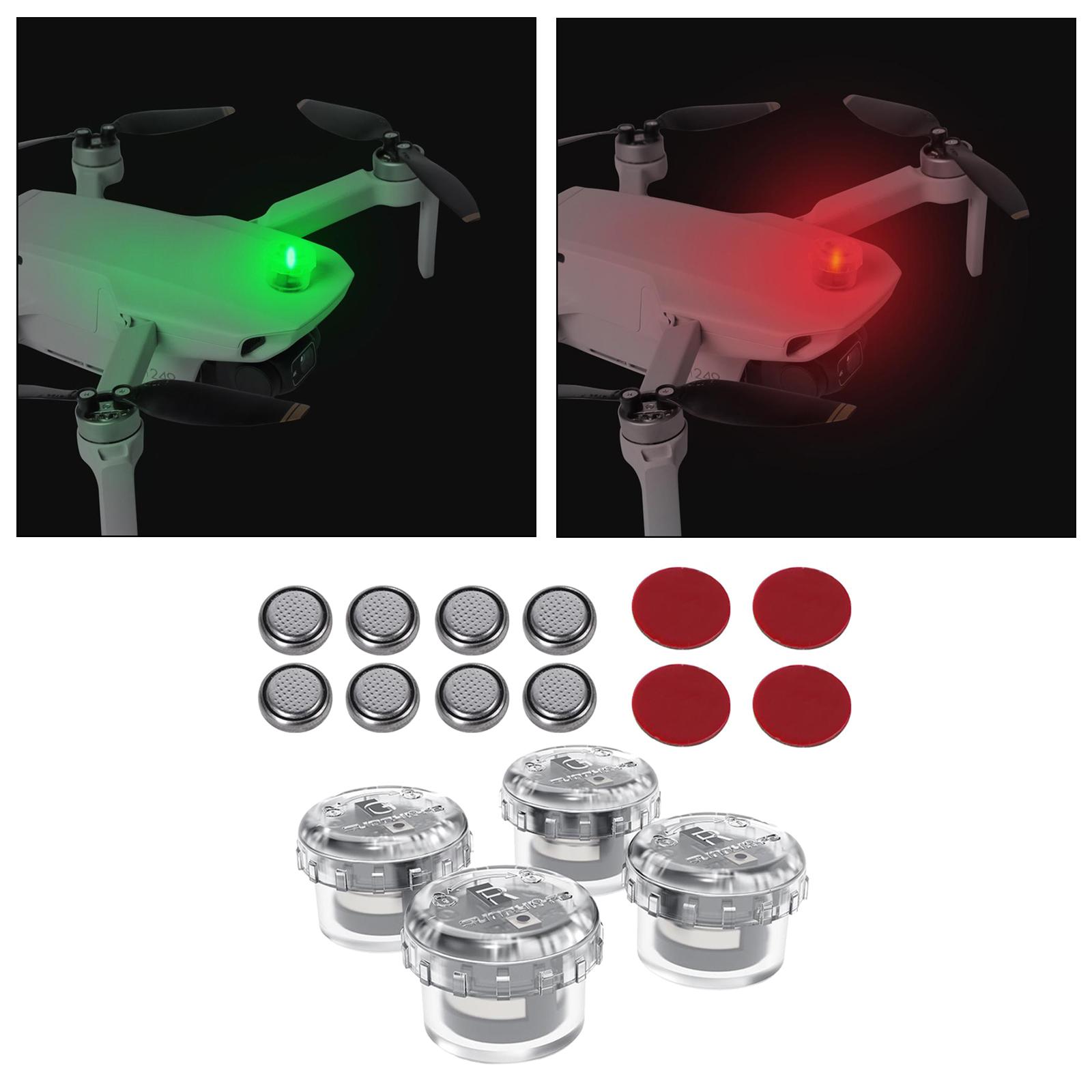 Drone Battery Alarm - 4x LED ナイトフライトライト信号夜間点滅ライト拡張アラームインジケーターライト DJI Mavic Mini