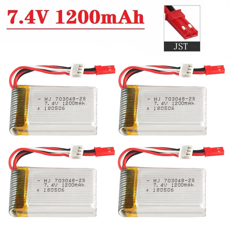 Drone Battery Lipo - リポバッテリー 2S 7.4V 1200mAh 703048 MJXRC