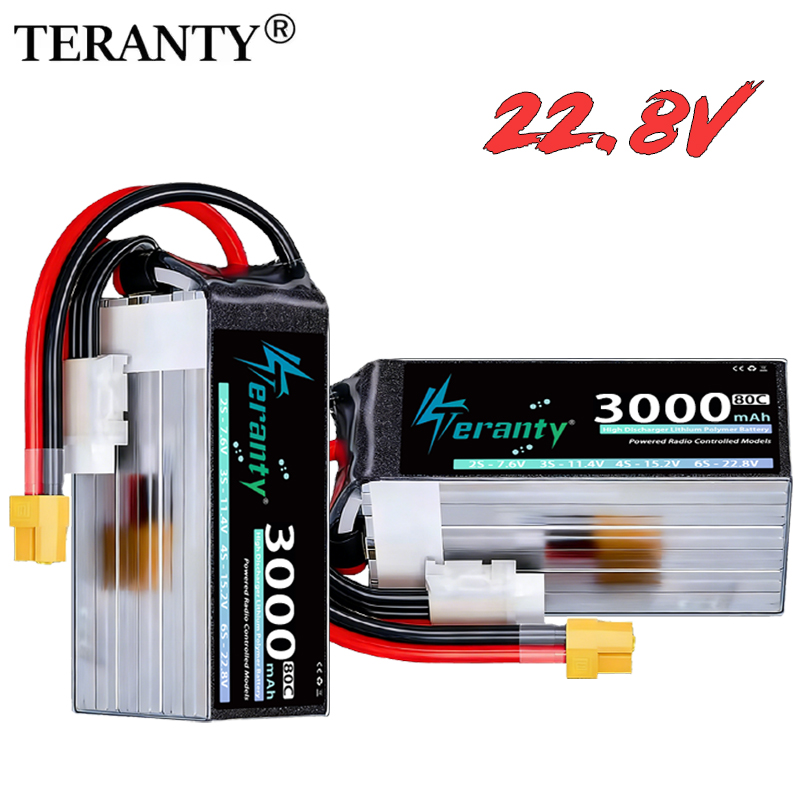 Drone Battery 6S - TERANTY 6S 22.8V 3000mAh 80C/160C リポバッテリー