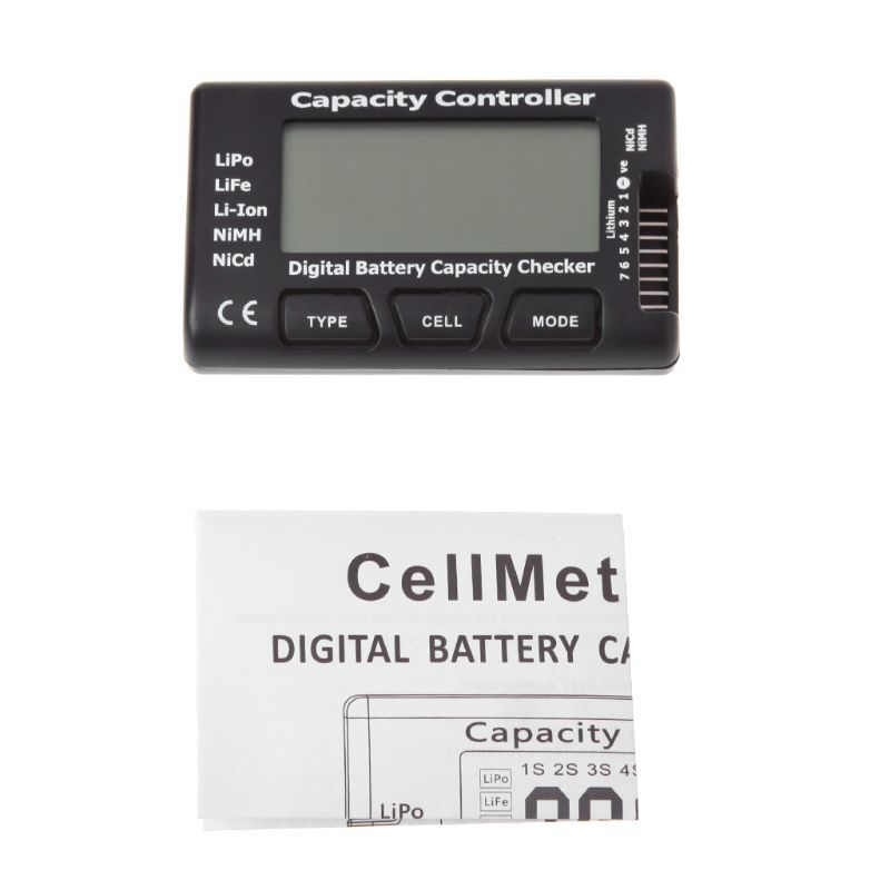 Drone Battery Alarm - RCセルメーター7 デジタルバッテリー容量チェッカー コントローラーテスター 電圧テスター LiPo Life