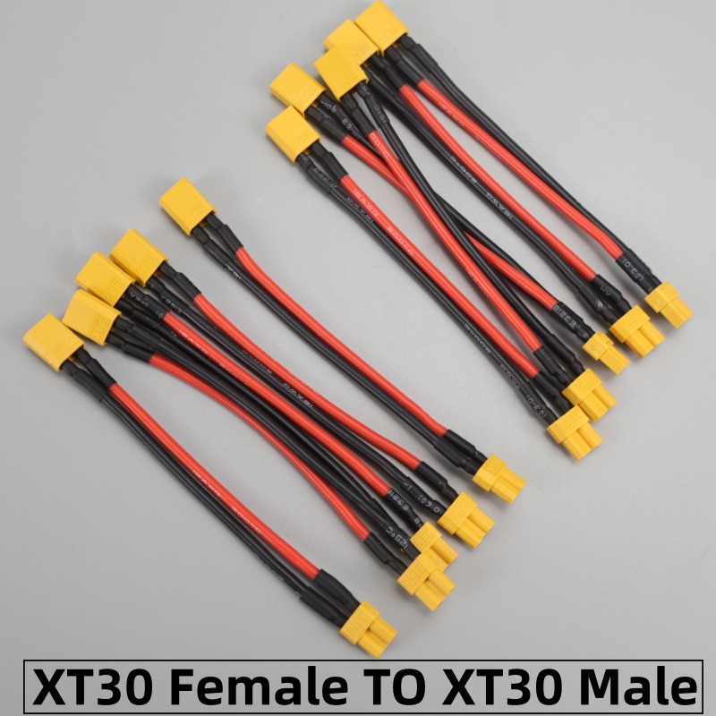 Drone Battery Plate - XT30 オス-メス電源ケーブル 16AWG シリコン延長ワイヤー RC ドローンバッテリー用