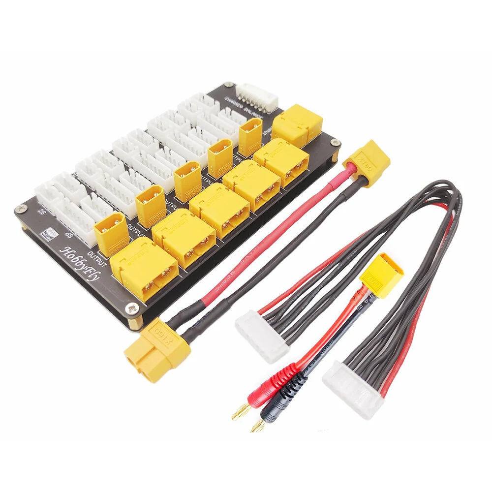 T60 XT30 Lipo バッテリー平行充電ボード 2in - Drone Battery 6S のレビューと価格