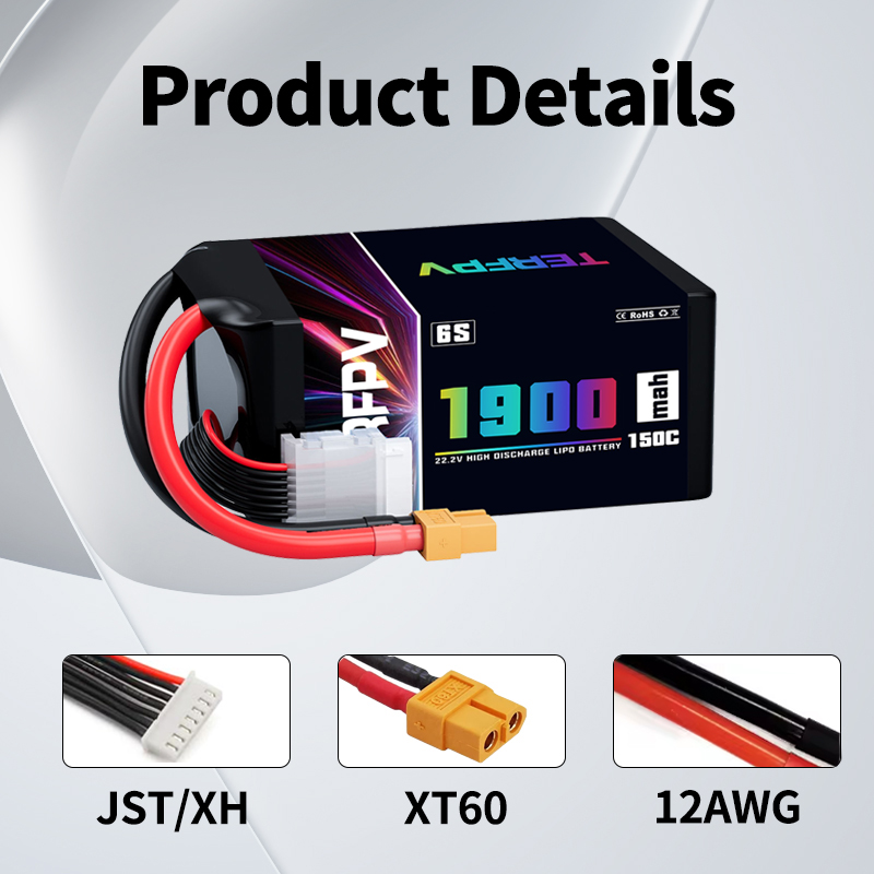 1/2個入り TERFPV Lipo 6S 1900mAh  - Drone Battery 6S のレビューと価格