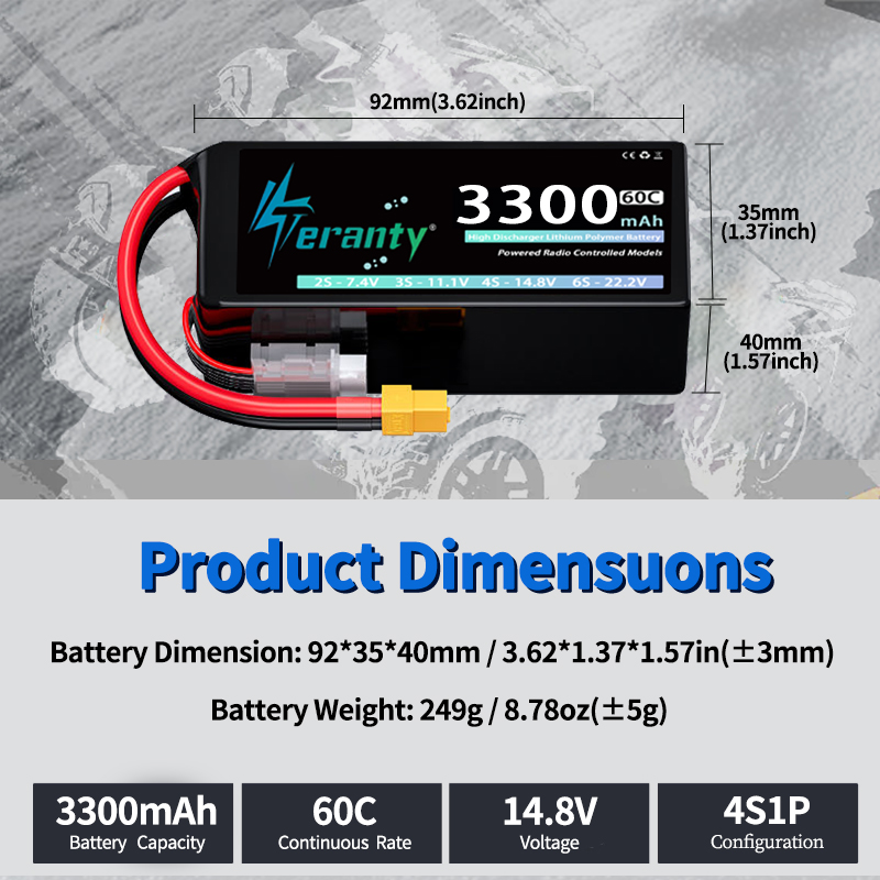 TERANTY 4S 3300mAh リポバッテリー 14. - Drone Battery 4S のレビューと価格
