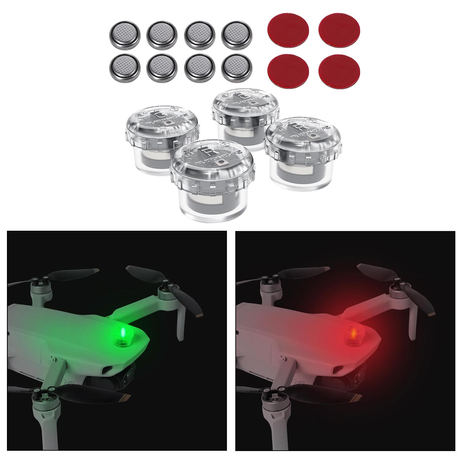 4x LED ナイトフライトライト信号夜間点滅ライト拡張アラ - Drone Battery Alarm のレビューと価格