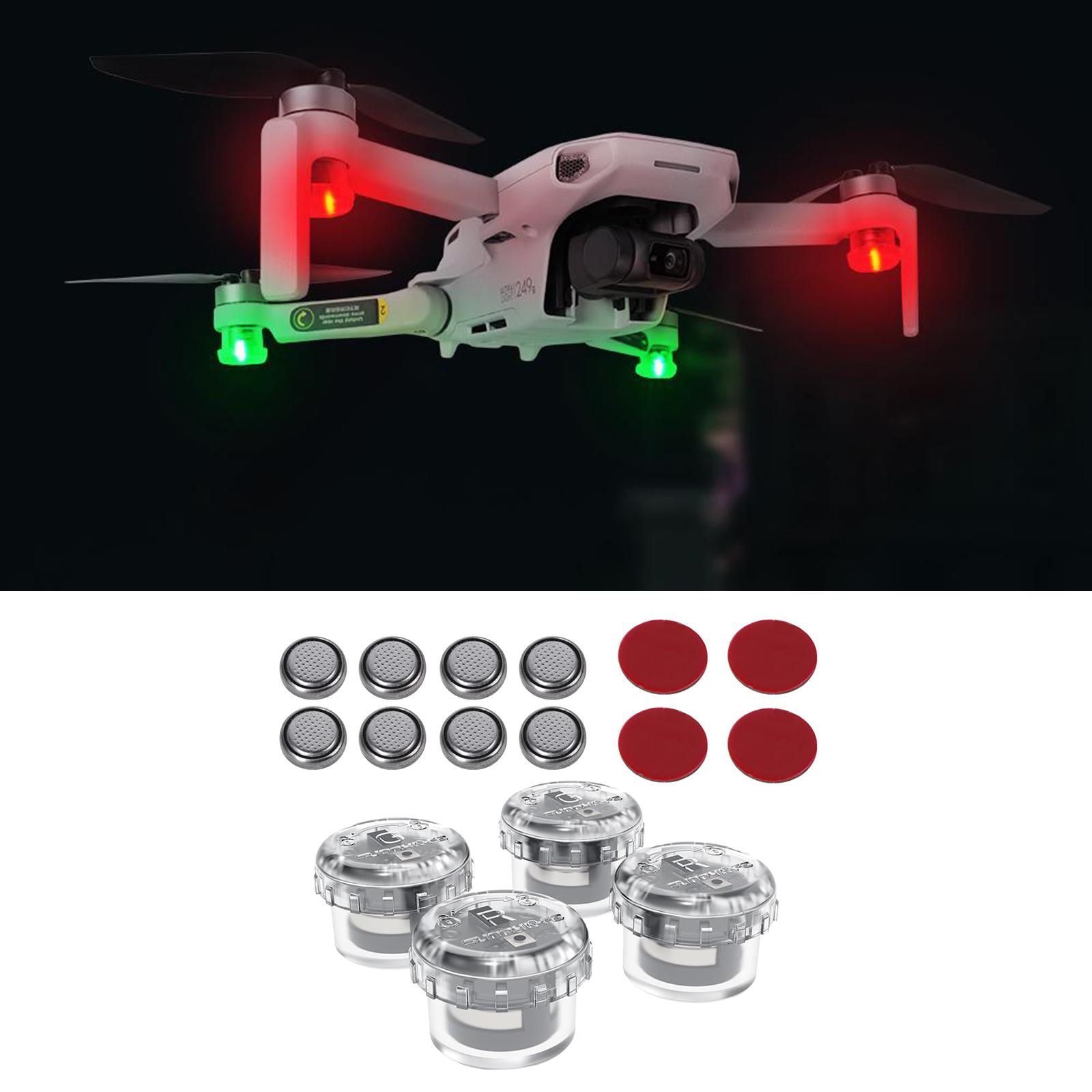 4x LED ナイトフライトライト信号夜間点滅ライト拡張アラ - Drone Battery Alarm のレビューと価格