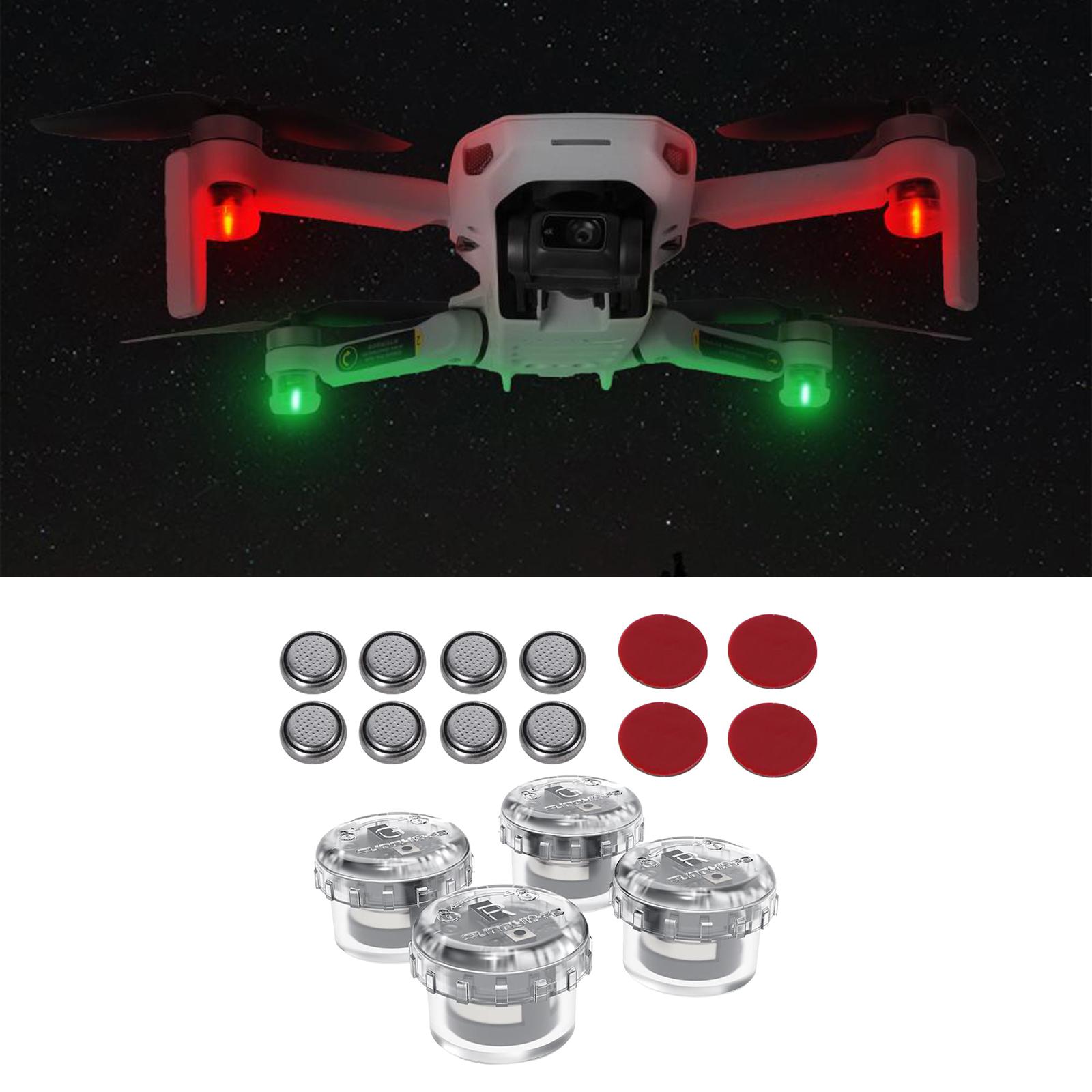 4x LED ナイトフライトライト信号夜間点滅ライト拡張アラ - Drone Battery Alarm のレビューと価格