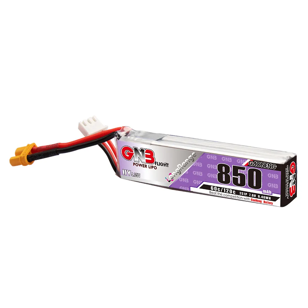 ガオネン GNB リポバッテリー 850mAh 2S 7.6 - Drone Battery 3S のレビューと価格
