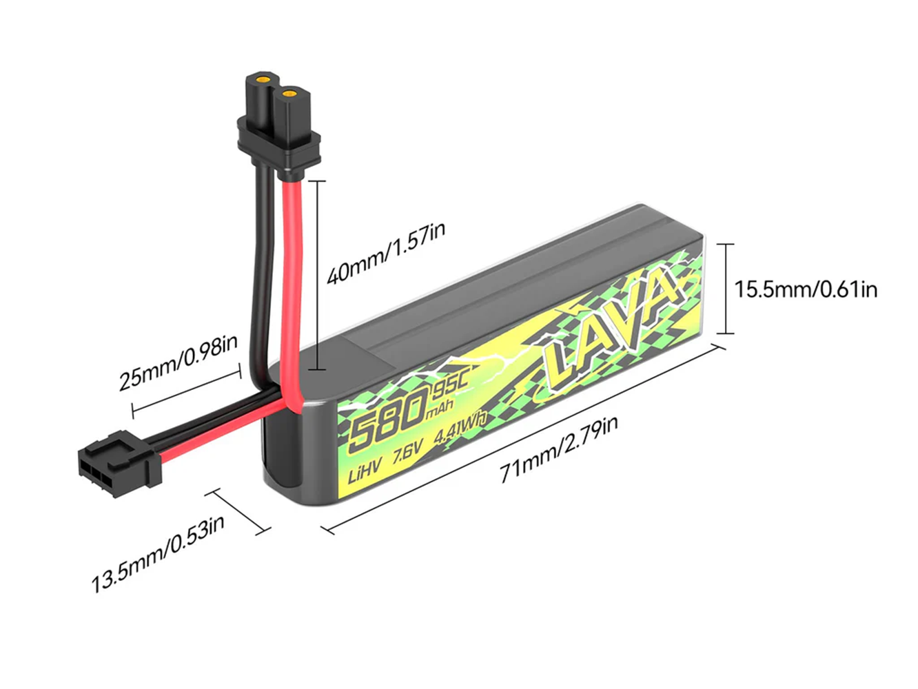 BETAFPV 95C LAVA II 2S バッテリー 5 - Drone Battery Li-Ion のレビューと価格
