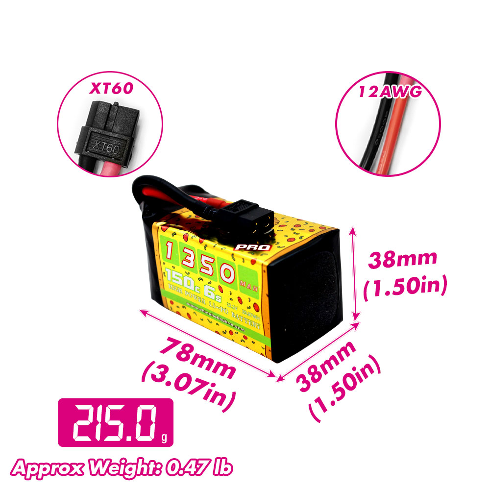 2 個 CNHL 6S 22.2V リポバッテリー 1300 - Drone Battery Plate のレビューと価格