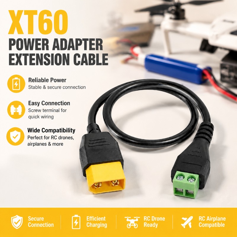 XT60コネクタ オス-メス 2ピンネジ式端子台アダプターケ - Drone Battery Balance Charger のレビューと価格