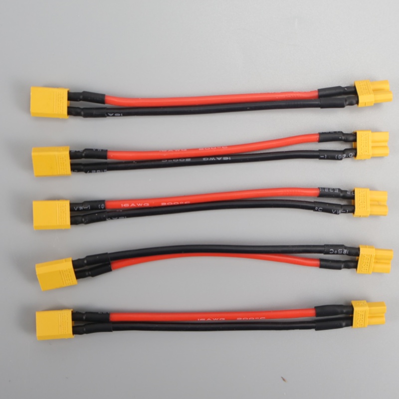 XT30 オス-メス電源ケーブル 16AWG シリコン延長ワ - Drone Battery Plate のレビューと価格