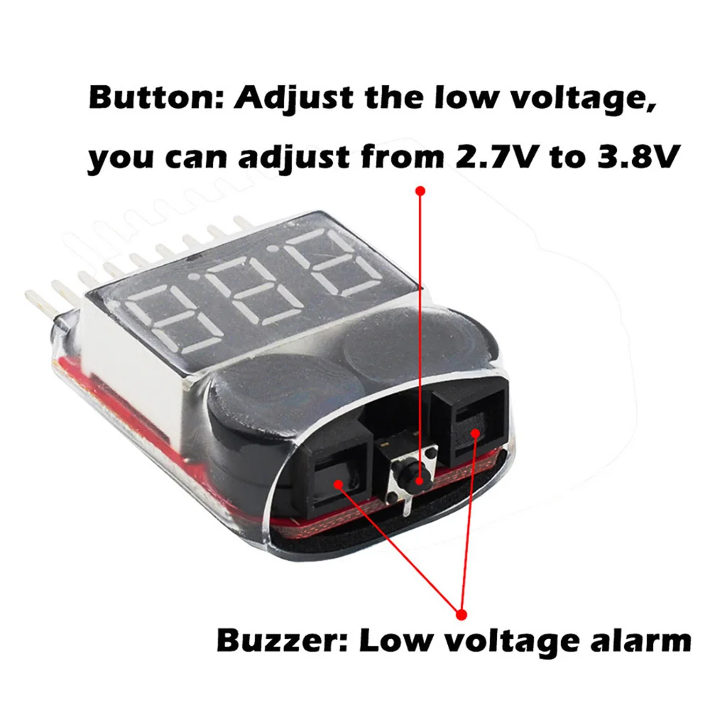 1-8S バッテリー電圧テスター＆アラーム - RCおもちゃ - Drone Battery Alarm のレビューと価格