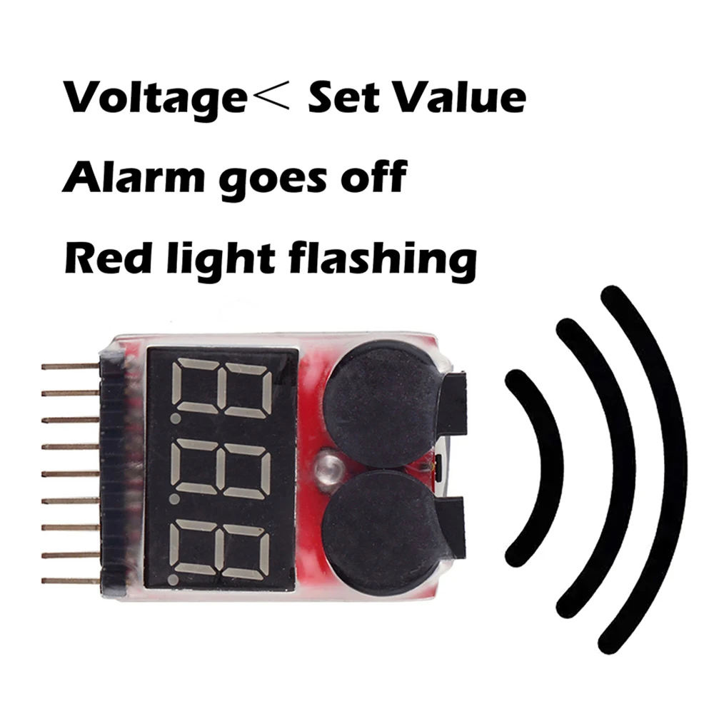 1-8S バッテリー電圧テスター＆アラーム - RCおもちゃ - Drone Battery Alarm のレビューと価格