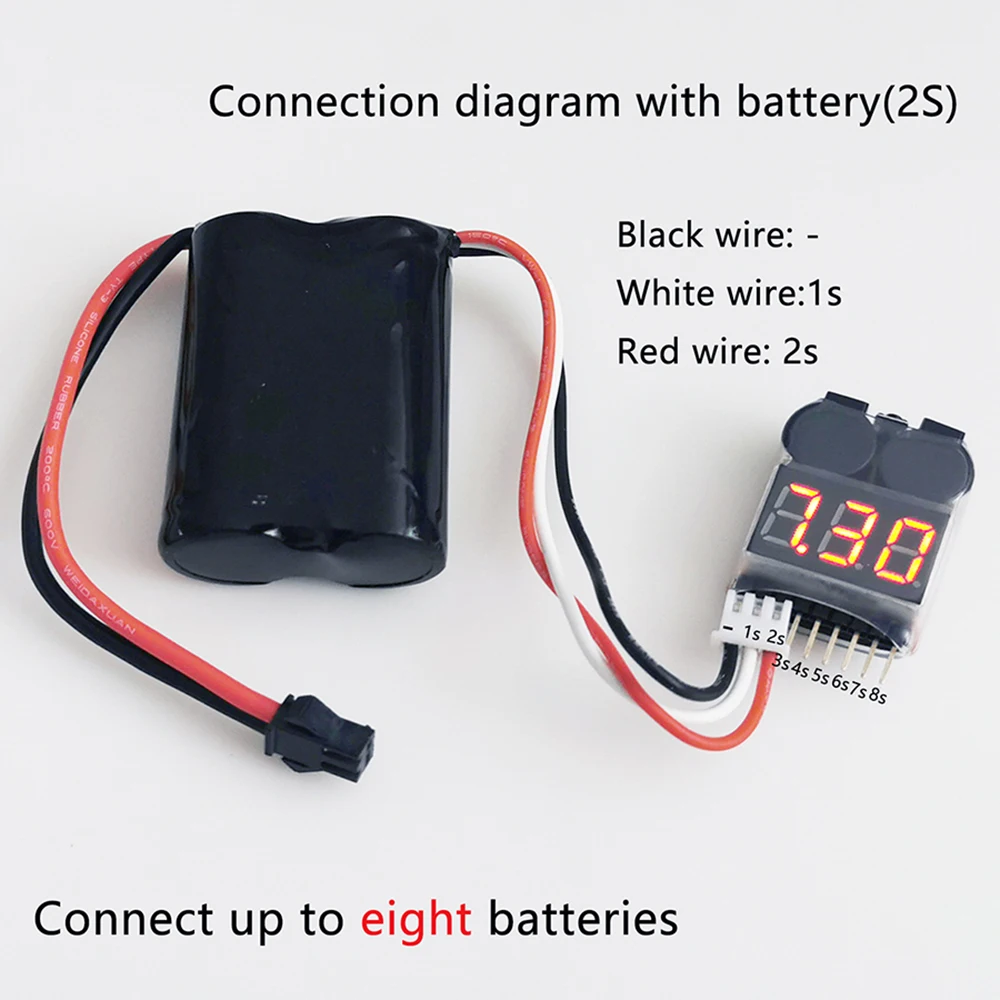 1-8S バッテリー電圧テスター＆アラーム - RCおもちゃ - Drone Battery Alarm のレビューと価格